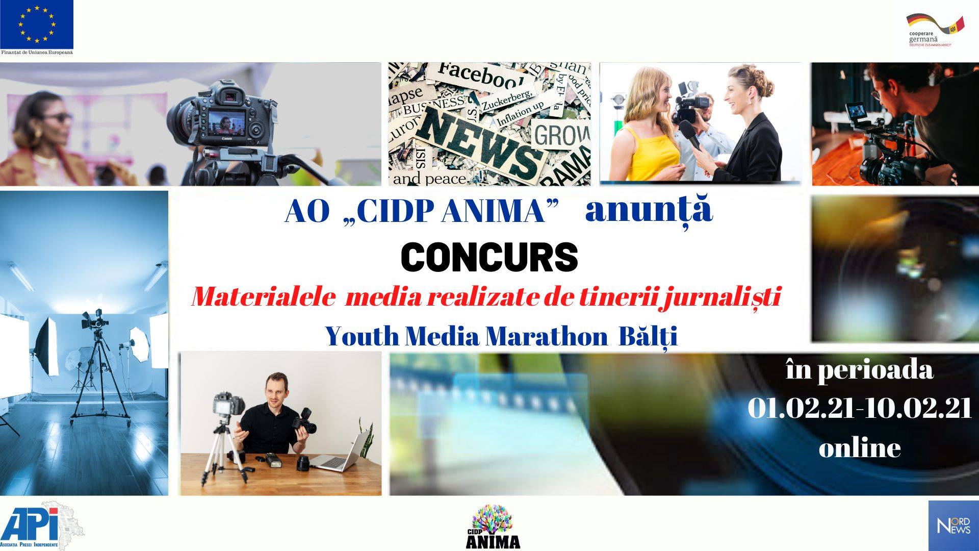 GHID – CONCURS ONLINE  DE MATERIALE MEDIA REALIZATE DE TINERII JURNALIȘTI/ Youth Media Marathon Bălți