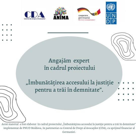 (Română) Angajăm expert in cadrul proectului