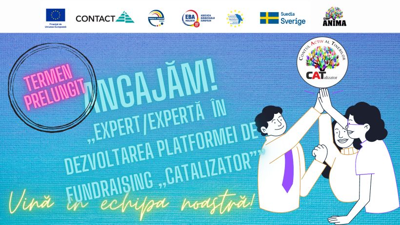 (Română) Angajam Expert/Experta in dezvoltarea platformei de Fundraising “CATALIZATOR”