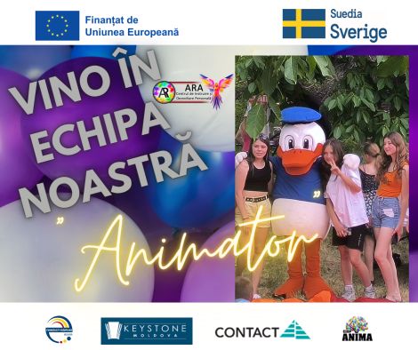 (Română) Vino în echipa noastră, angajăm „Animator”