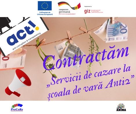 (Română) Contractăm „Servicii de cazare la școala de vară Anti 2”