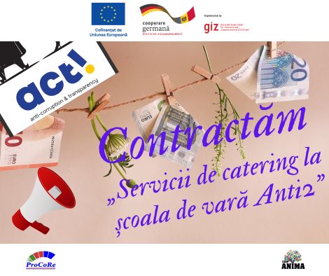 (Română) Contractăm „Servicii de catering la școala de vară Anti 2 ”