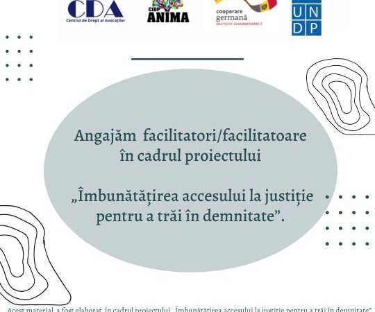 (Română) Angajăm facilitatori/facilitatoare în cadrul proiectului (prelungit)