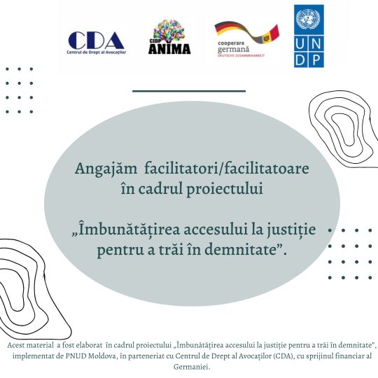 (Română) Angajăm facilitatori/facilitatoare în cadrul proiectului (prelungit)